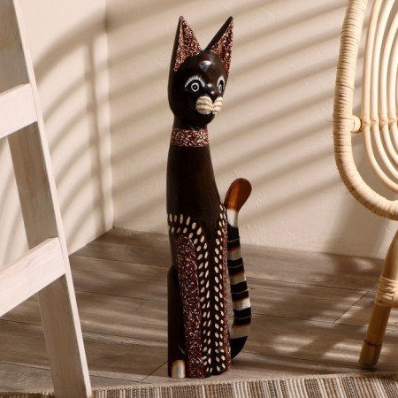 Figure tree "Cat tail pipe in a collar" 60 cm-1