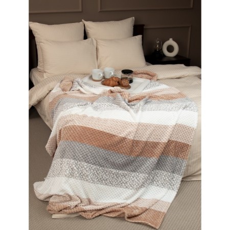Texrepublic blanket, size 200x220 cm, beige color-8