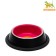 A bowl with a non -slip base of two -color for puppies, 225 ml, raspberry