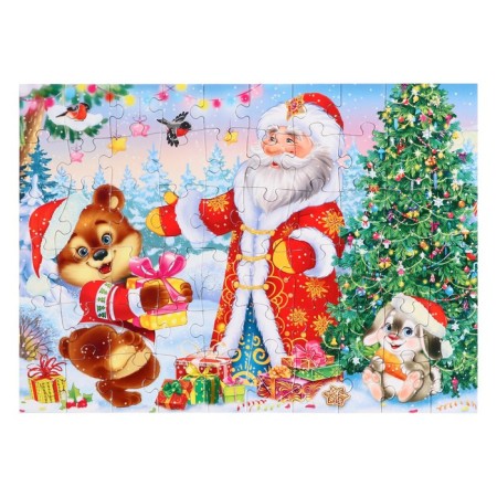 Puzzle "Gifts under the Christmas tree", 60 elements-3