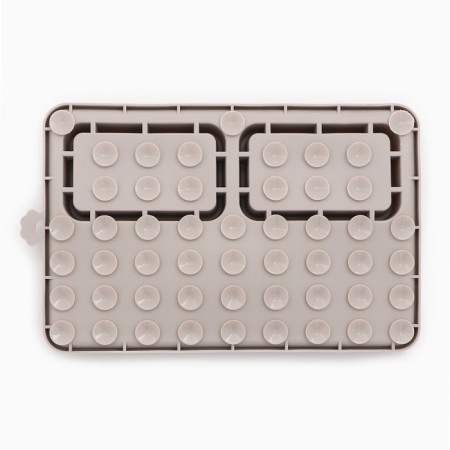 Rug for licking on suction cups with bowls 30 x 20 cm, gray-3