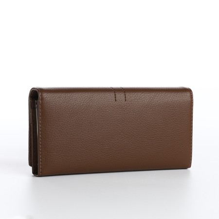 Women's wallet on a magnet, brown color-1