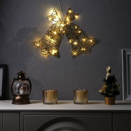 LED figure "Bells" 42.5 × 30 cm, metal, batteries AAX2 (not in the kit), glow warm white