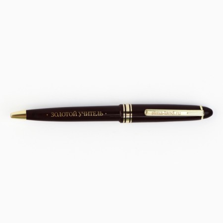 Pen in the tube "Golden Teacher", plastic, blue paste, writing 1 mm node-1
