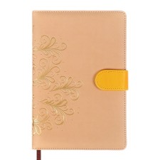 The diary is low, the PVC cover, A5 format, 140 l, cell, with a strap, beige