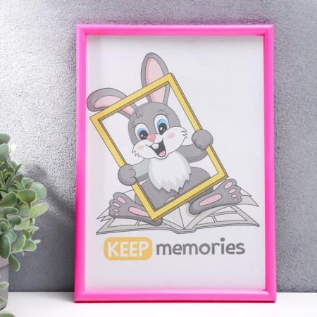 Photo frame plastic L-4 21x30 cm Magenta (plastic screen)
