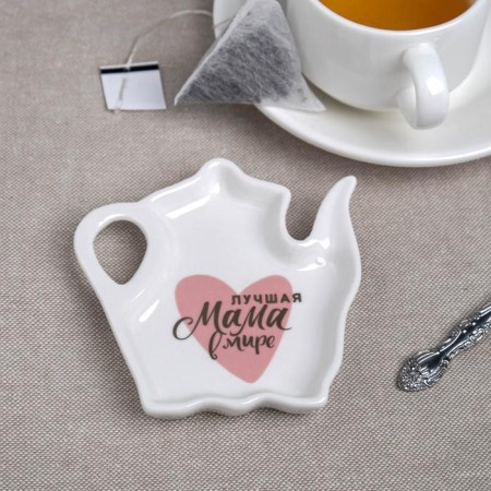 Ceramic stand "Best Mom", 10 x 10 cm, white color-2