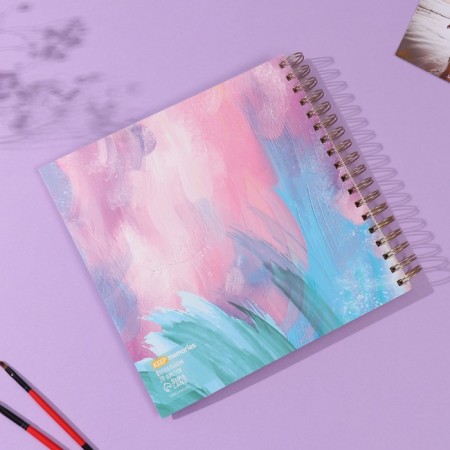 Photo album on spirals 20 sheets "Palette" volumetric element + 4 tabs 24x24 cm-8