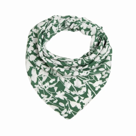 Textile scarf, green color, size 70x70