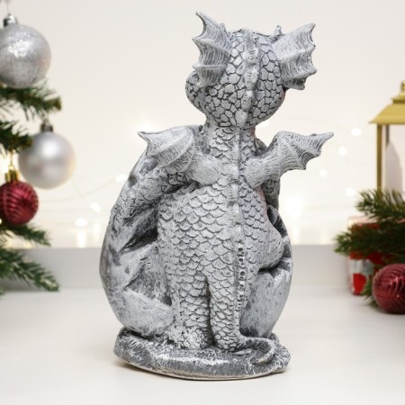 Piggy bank "Dragon" Gray stone, 12x17x22cm-2