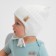 Baby hat with ears Minaku rr 44-46, milk color