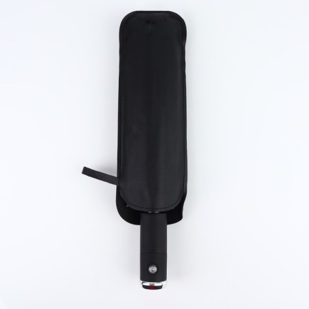 Automatic “plain” umbrella, with a flashlight, rotating pen, 3 additions, 10 spokes, r = 52 cm, black color is black-10