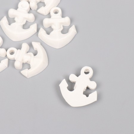 Decor for creativity Polystone "Anchor" White set 6 pcs 2.8x3.2 cm-1