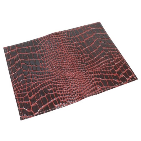 Passport cover, card for maps, burgundy color
