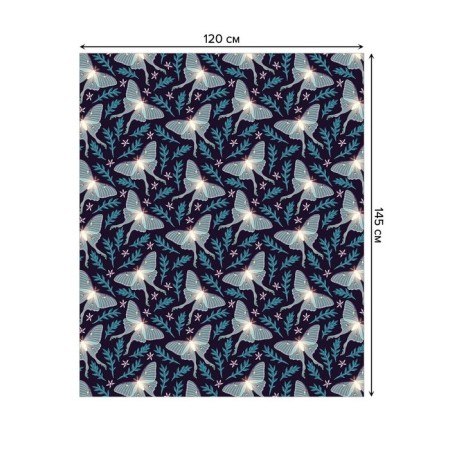 Tables on the table "Moths in the night", rectangular, oxford, size 120x145 cm-1