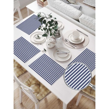 Set of napkins for setting the table "Sailor Style", rectangular, size 32x46 cm, 4 pcs-1
