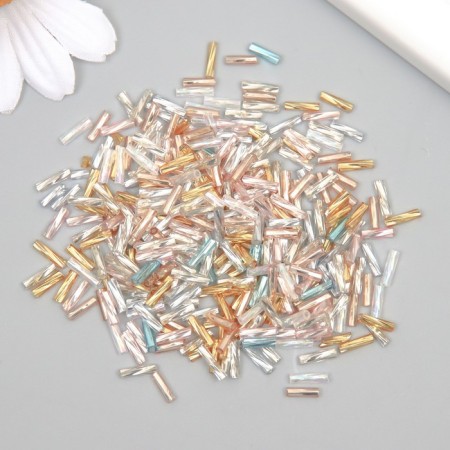Glass glass 2x6 mm "spiral tubes. Marmotr Kendi" 10 g ≈300 pcs