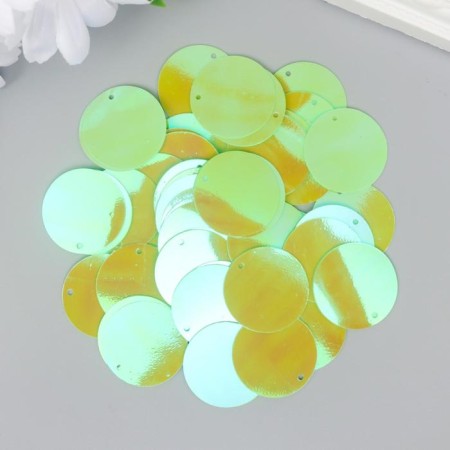 Sequins "circle" light green set 30 g d = 2.5 cm-1