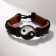 Bracelet "New Day" yin-yang, black-brown color, 6 cm