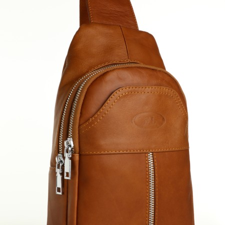Lightning bag bag, Fidelio Largo, genuine leather, brown color-2