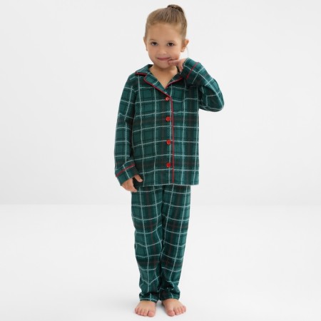 New Year. PAZHAMA Children's KAFTAN Green Mood, size 30 (98-104 cm)-1
