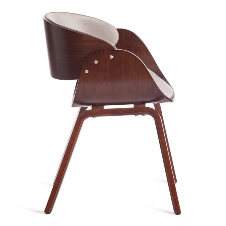 Lando chair (Mod, 8036) wood / fabric, nut / gray 59x53x75 cm-2