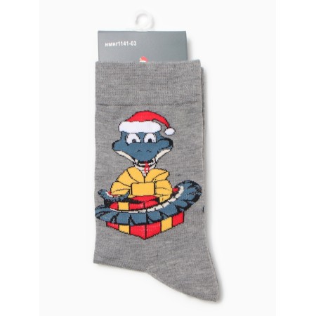Women's socks "Snakes with a gift", gray color, rn 36-40-2