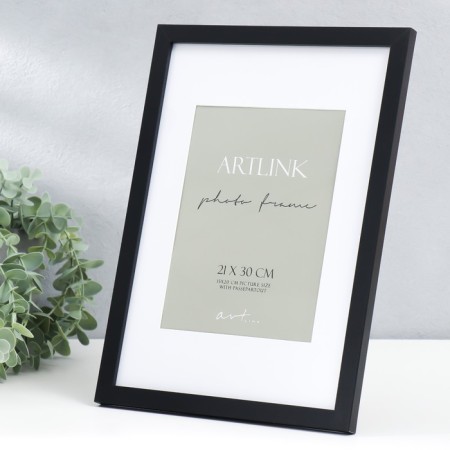 Photo frame MDF "Ellis" 21x30 cm, with a paspartm, black-2