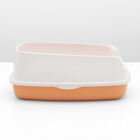 Aisha toilet with high side and net, 45 x 35 x 18.5 cm, orange-3