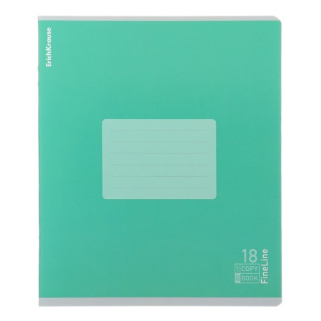 Notebook 18 sheets, ruler, erichkrause, fineline, matte lamination, block 80 g/m2 mix-5