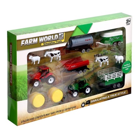 Game set "Farm", 2 tractors and animals-11