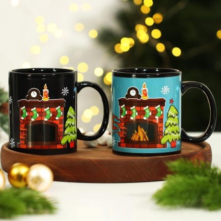 Homeleon mug of ceramic "Light", 350 ml, black color-2