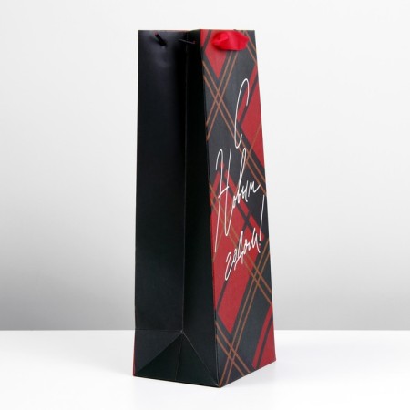 Package for the bottle “Happy New Year!”, 13 x 36 x 10 cm, new year-1