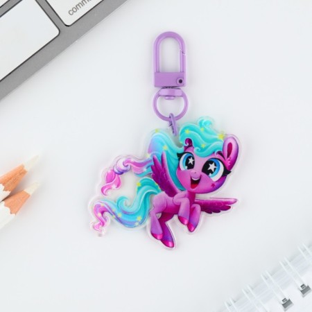 Acrylic keychain "Milash" with carbine, 5.2 x 5.5 cm-1