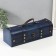 Casket Wood for a bottle "with rivets" bright blue 11x34x12.8 cm