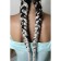 Zumba Kanecalon is monophonic, corrugated, 60 cm, 100 g, white color (#ay9)