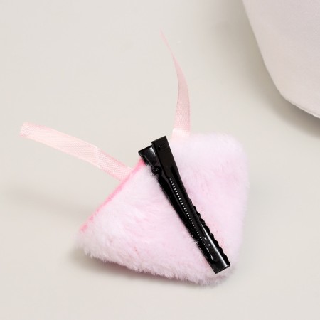 Baby cap for a girl "cat" with ears, white color, rr 52-54, 5-7 years old-8