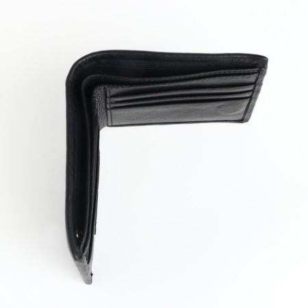 Male purse for magnet, clip for bills, separation for SIM cards, black color-3