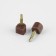 Heels for heels, 8 × 8 × 6 mm, 2 pcs, brown color