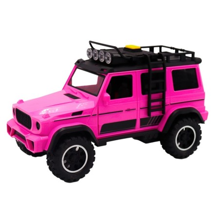 Friction Funky Toys machine "Racing on off -road. SUV ", opening doors, with light and sound, 23 cm, pink color