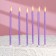 Candles for the cake "Classic" with a stand, 13 cm, 6 pcs, lilac