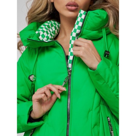 Coat insulated winter female, size 42, green color-10
