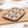 Gold baking uniform, 26.5 × 18.5 × 2.5 cm, 6 cells, anti -stick coating, gold color