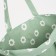 The shoper bag is bilateral, without fastening, outer pocket, green color