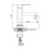 Accoona A9622F shell mixer, 1-crap, silumin, cartridge 35mm, h = 18cm, black