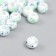 Beads for creativity plastic "Spray paint. Blue on white" D = 1 cm set 20 g
