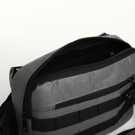 Babberry bag on lightning, external pocket, gray color-5