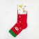 Baby socks with a plush follow, the color is red, size is 18-20