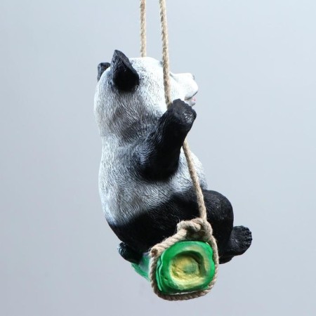 Suspended decor "Panda on the bamboo" 24x15x25cm-5