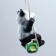 Suspended decor "Panda on the bamboo" 24x15x25cm